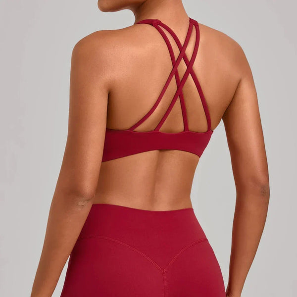Ensemble sport femme brassière crop et short cycliste — FLOW