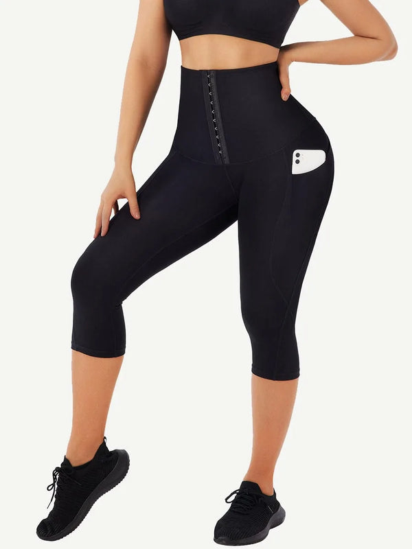 Corsaire gainant femme taille haute ceinture sculptante — sculpt