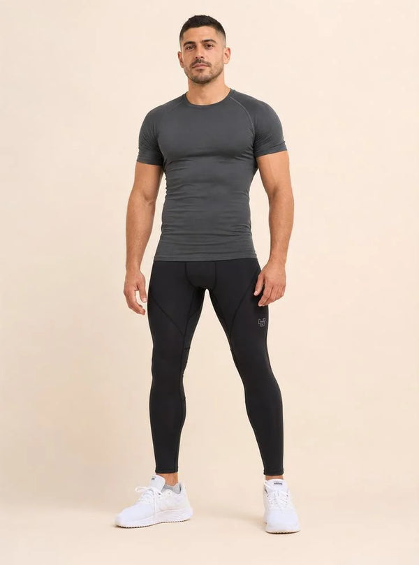 Legging homme compression taille haute opaque — edge