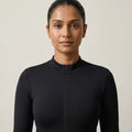 Body gainant femme manches longues zip sans couture — sculpt