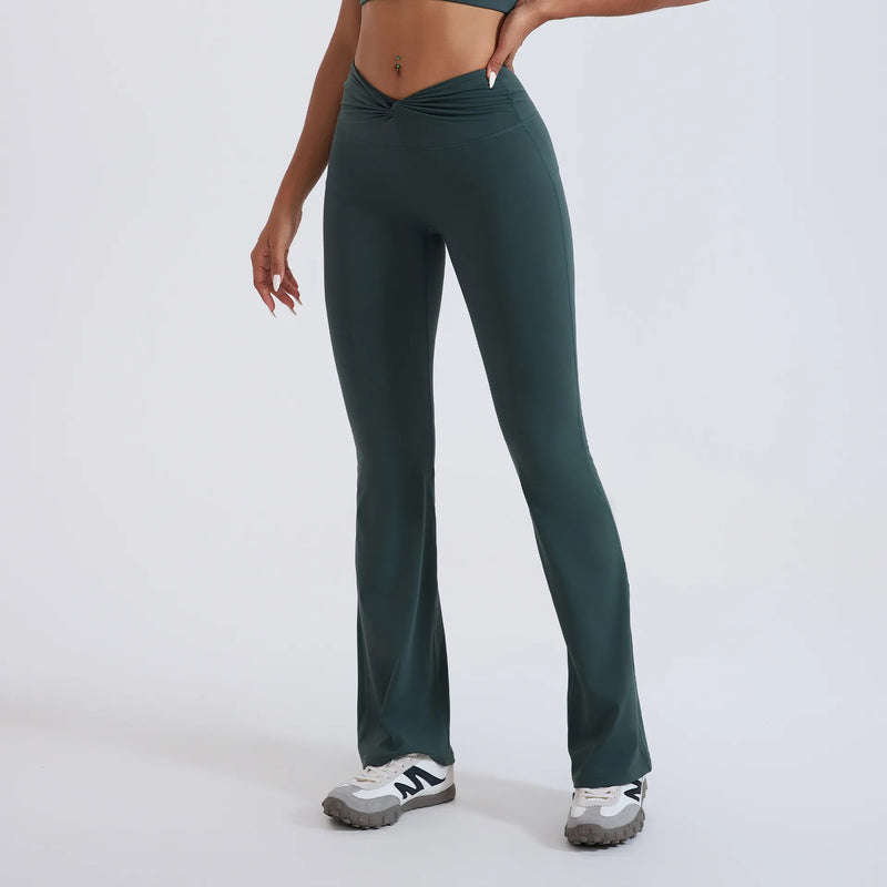 Pantalon évasé femme sport taille haute squat-proof — CORE — photo 4