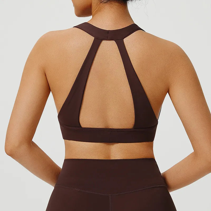 Ensemble yoga femme brassière dos nageur et legging côtelé — FLOW