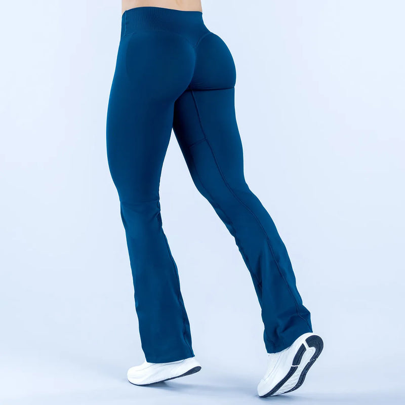 Pantalon évasé femme yoga stretch léger — flow — photo 12