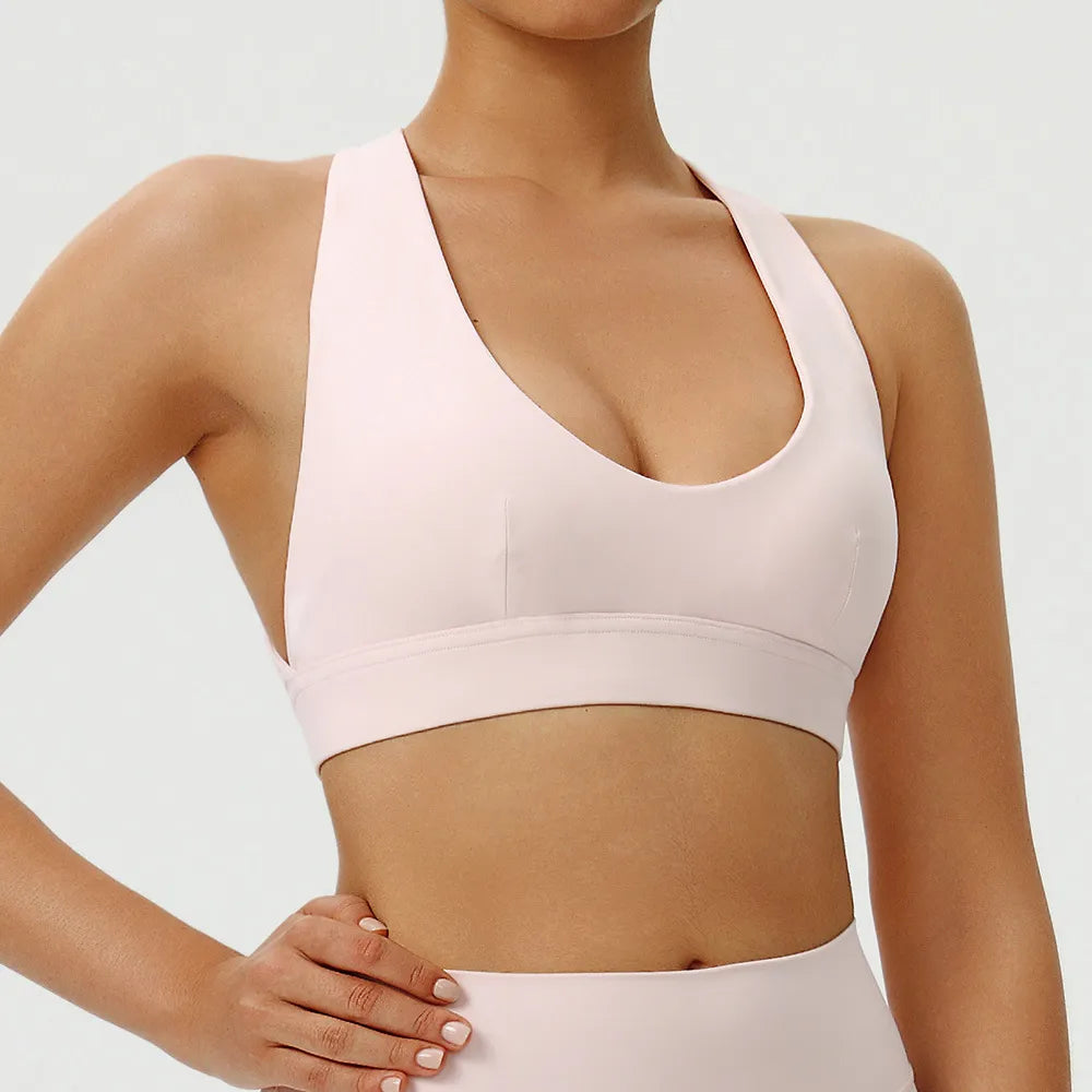 Ensemble yoga femme brassière dos nageur et legging côtelé — FLOW