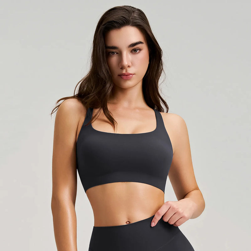 Brassière femme maintien fort bretelles larges zip frontal — FLOW — photo 6