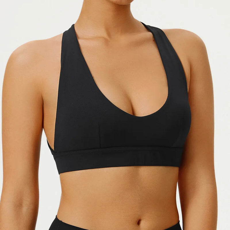 Ensemble yoga femme brassière dos nageur et legging côtelé — FLOW