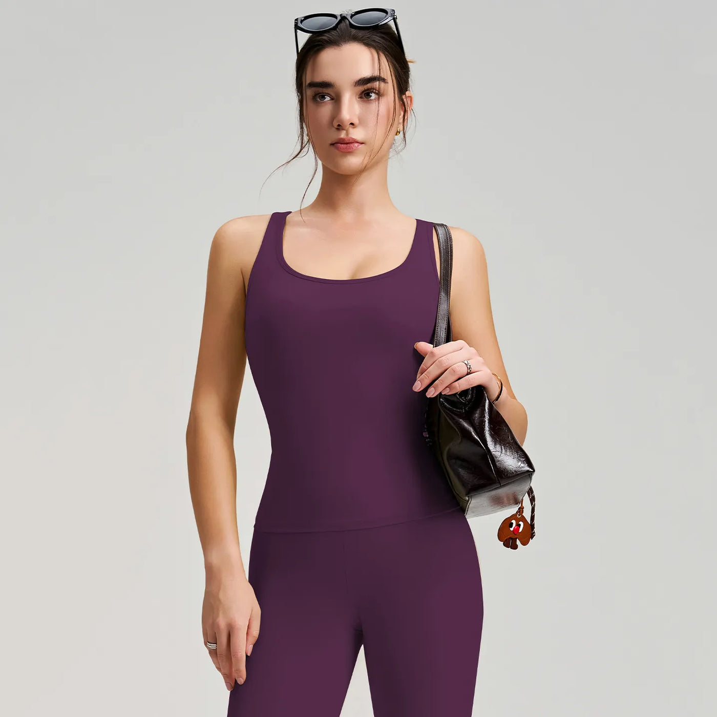 Débardeur Yoga Seamless Sauge ORIIVE — vue face