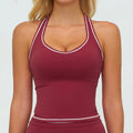 Ensemble sport femme — brassière dos nageur bretelles larges, legging ou short au choix — FLOW