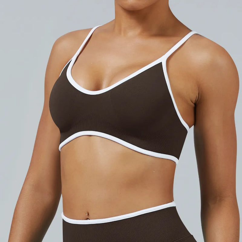 Brassière femme sans couture dos nageur bonnets fixes — core — photo 5