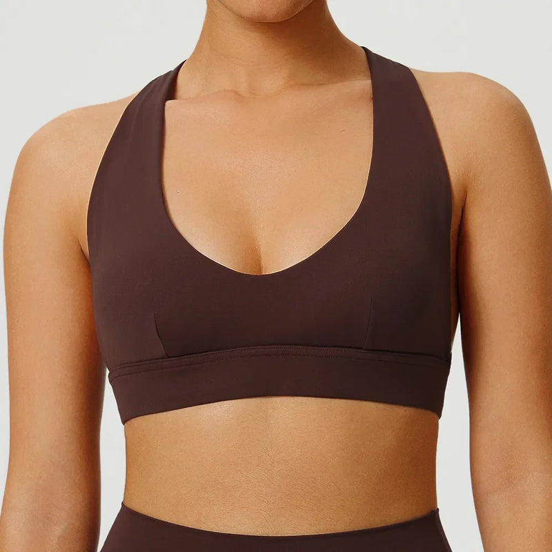 Ensemble yoga femme brassière dos nageur et legging côtelé — FLOW