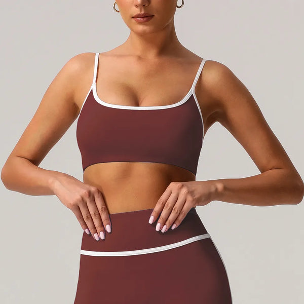 Ensemble yoga femme — brassière bretelles larges respirant, legging ou short au choix — CORE