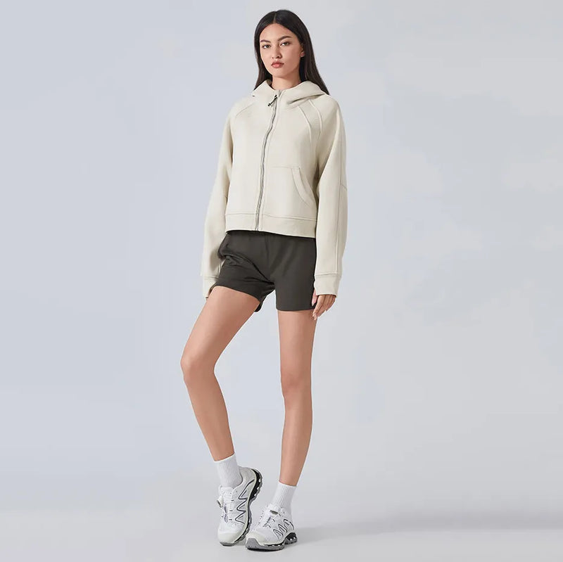 Hoodie femme cocooning oversize stretch — ease — photo 12