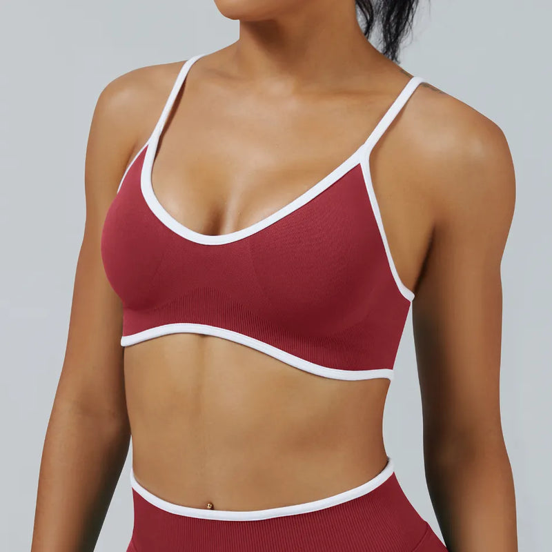 Brassière femme sans couture dos nageur bonnets fixes — core — photo 6