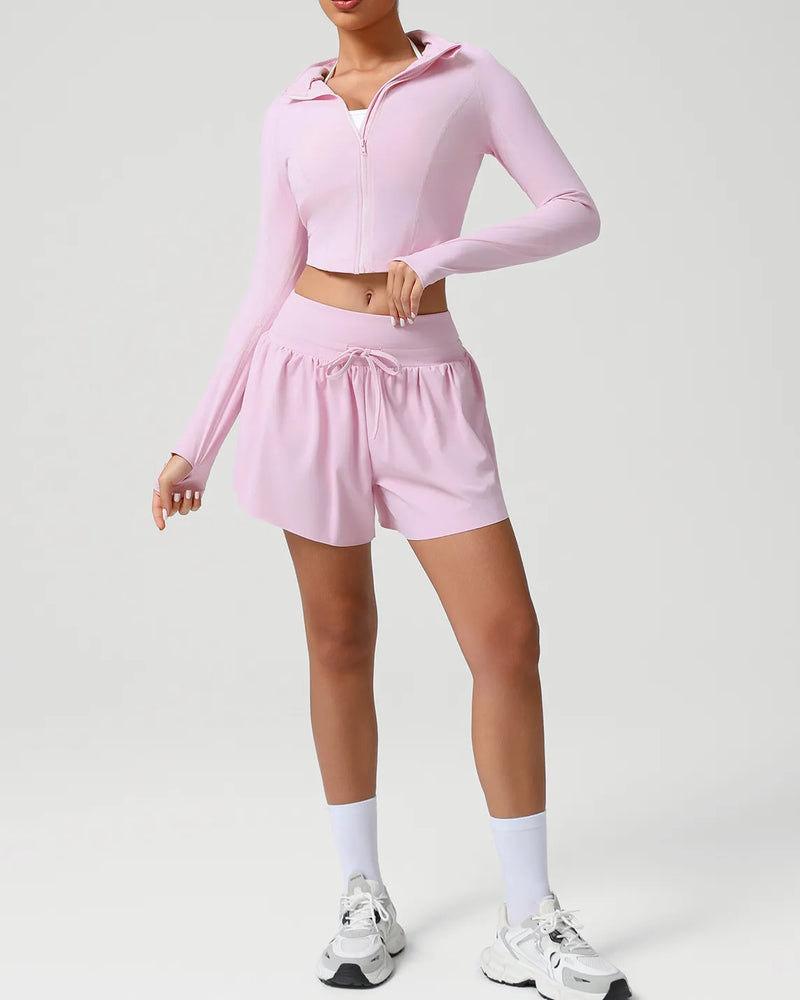 Short femme cycliste anti-friction couture plate — STRIDE — photo 8