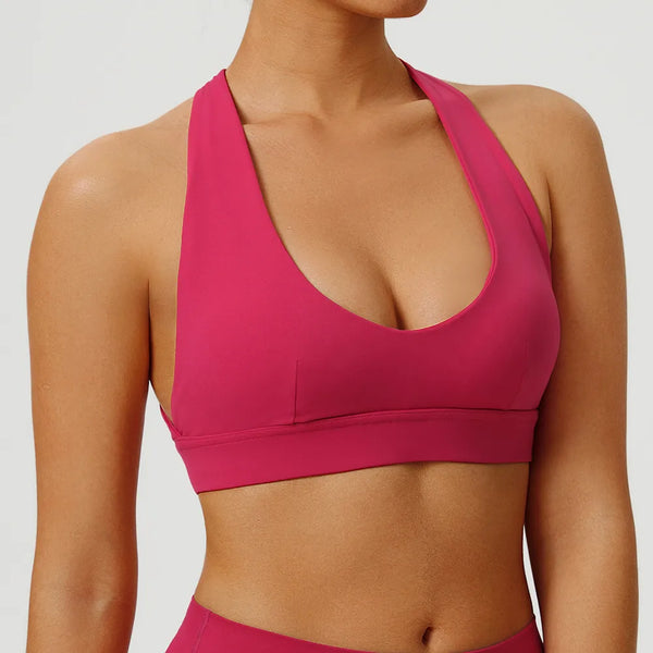 Ensemble yoga femme — brassière dos nageur maintien fort, legging ou short au choix — FLOW