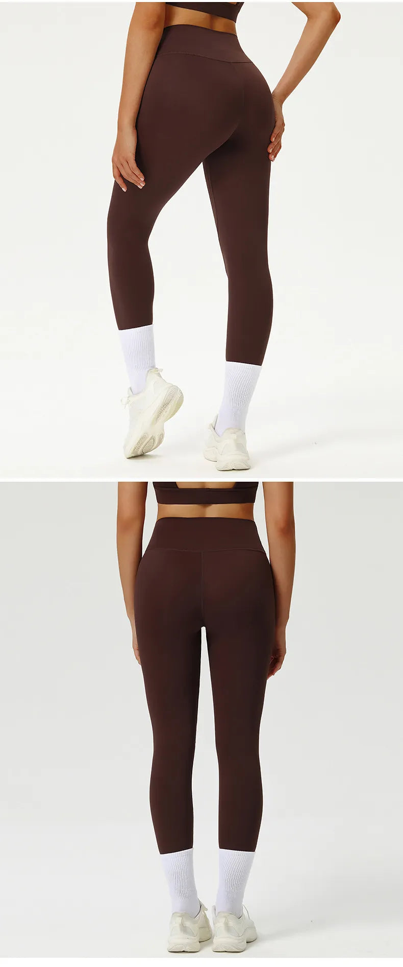 Legging côtelé Café