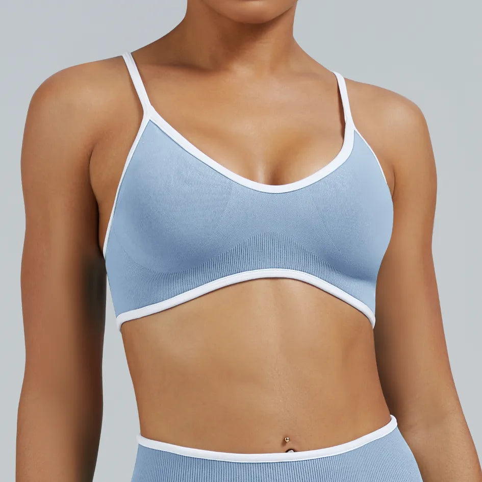 Brassière femme sans couture dos nageur bonnets fixes — core — photo 7