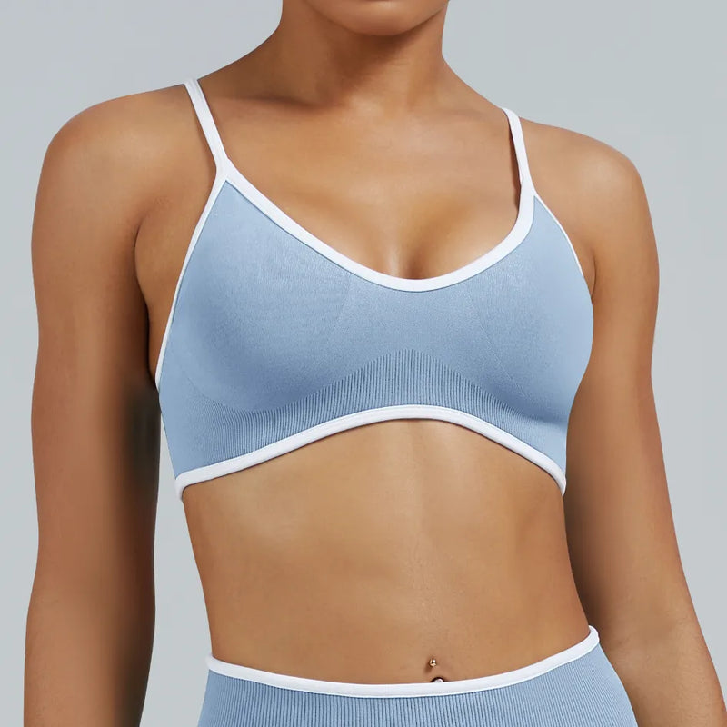 Brassière femme sans couture dos nageur bonnets fixes — core — photo 7