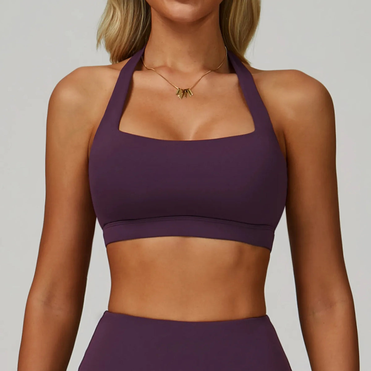 Ensemble running femme brassière bretelles larges large et legging compression douce — FLOW