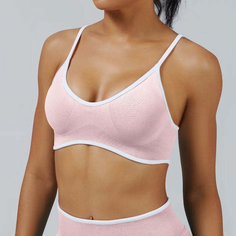 Brassière femme sans couture dos nageur bonnets fixes — core — photo 8