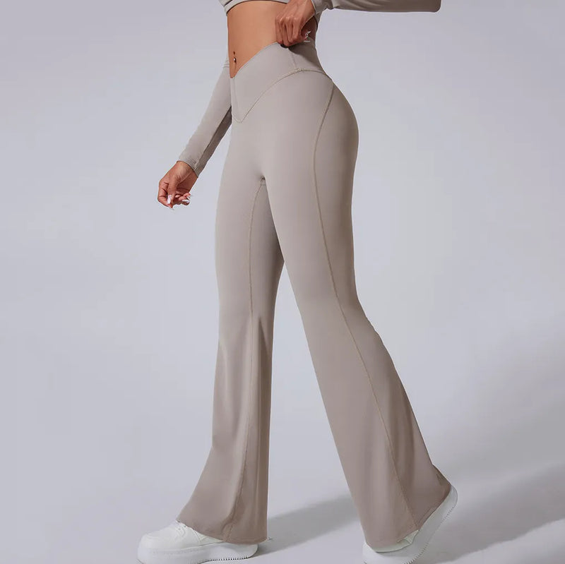 Ensemble sport femme brassière dos nageur et legging ceinture large taille haute — CORE