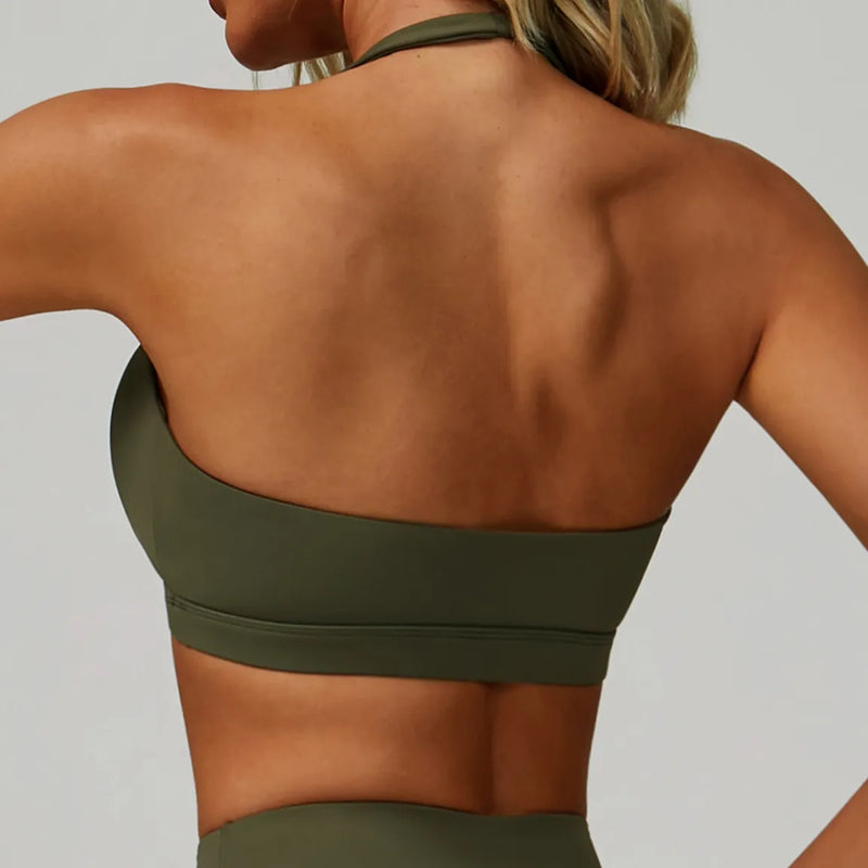 Ensemble running femme brassière bretelles larges large et legging compression douce — FLOW