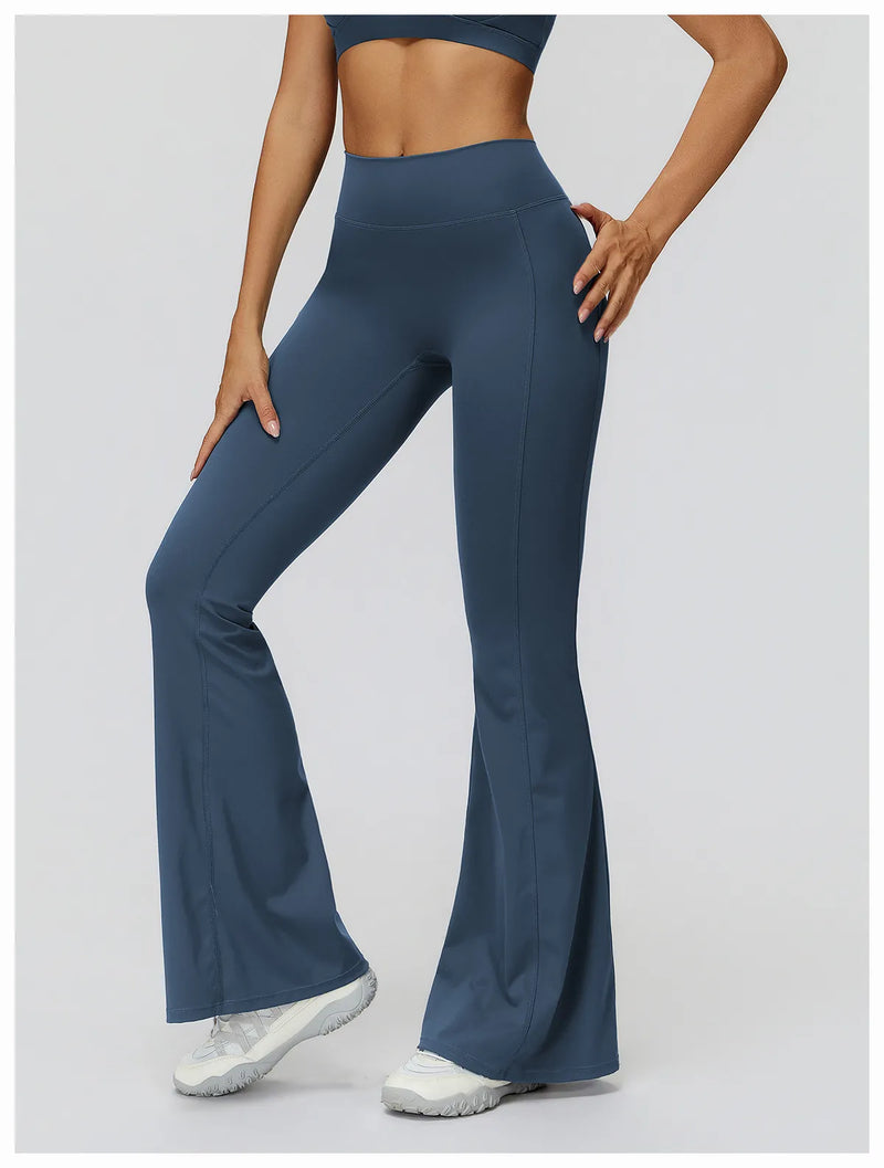Pantalon évasé femme sport taille haute séchage rapide — CORE — photo 6