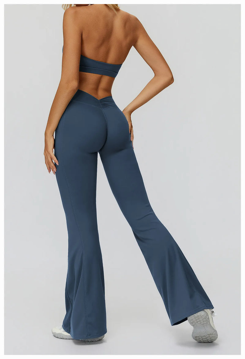 Pantalon évasé femme sport taille haute séchage rapide — CORE — photo 7