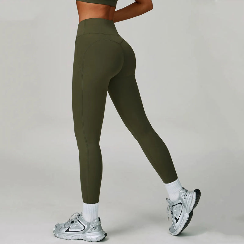 Ensemble running femme brassière bretelles larges large et legging compression douce — FLOW