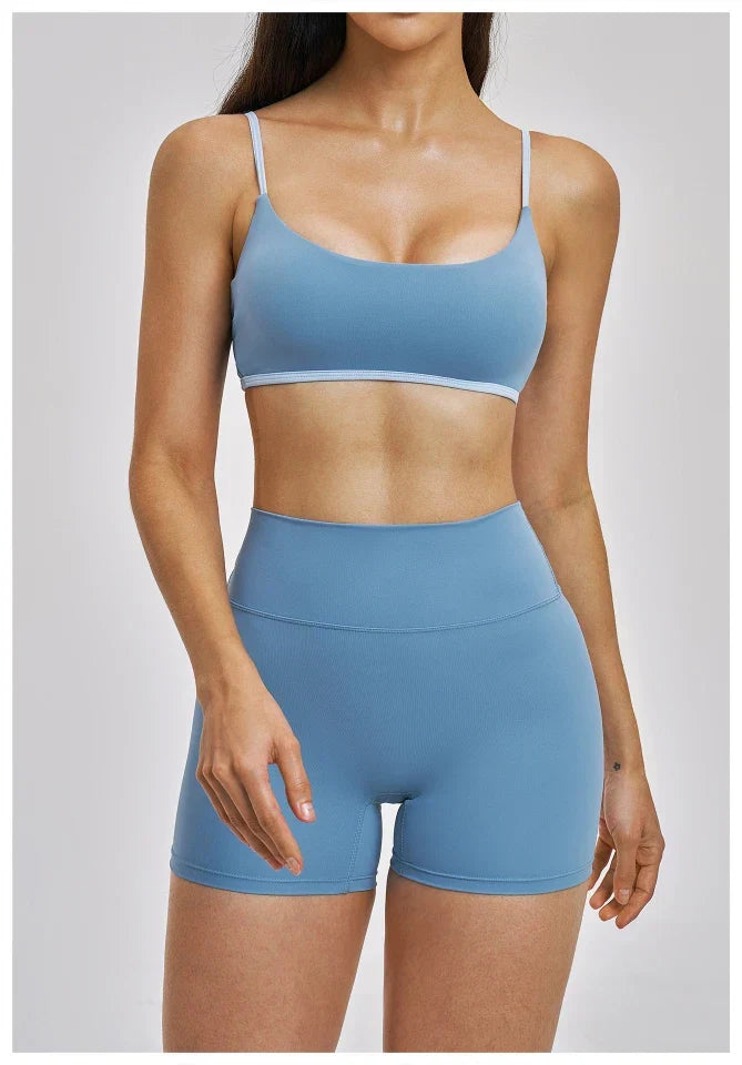 Ensemble training femme brassière dos croisé et legging taille haute — FLOW