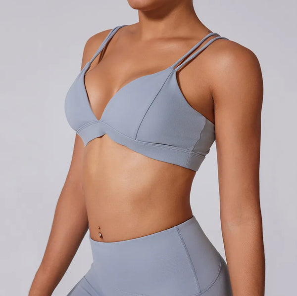 Ensemble training femme — brassière dos nageur anti-friction, legging au choix — PULSE