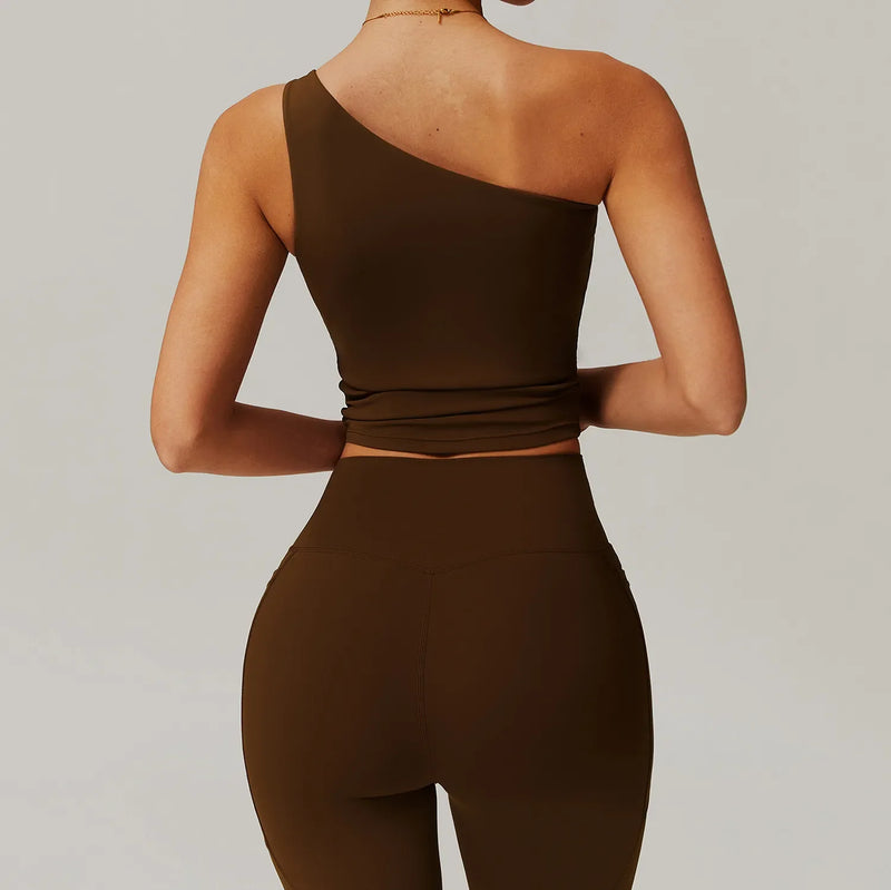 Brassière femme sport dos nageur côtelé — CORE — photo 2