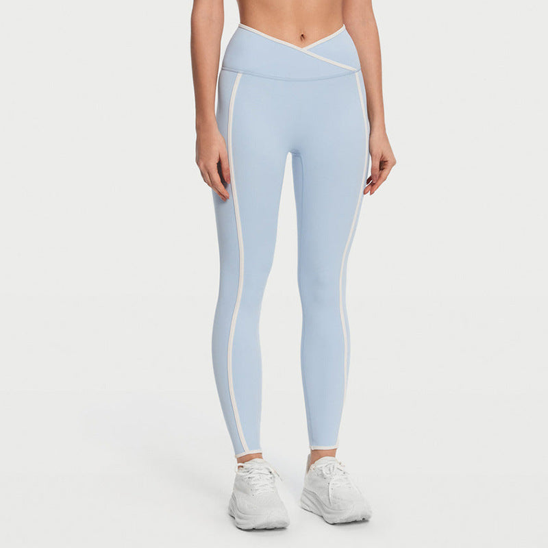 Ensemble yoga femme brassière dos nageur confort 12h et legging côtelé couture plate — CORE
