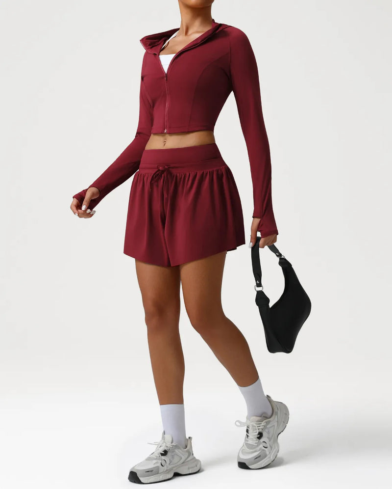 Short femme cycliste anti-friction couture plate — STRIDE — photo 10