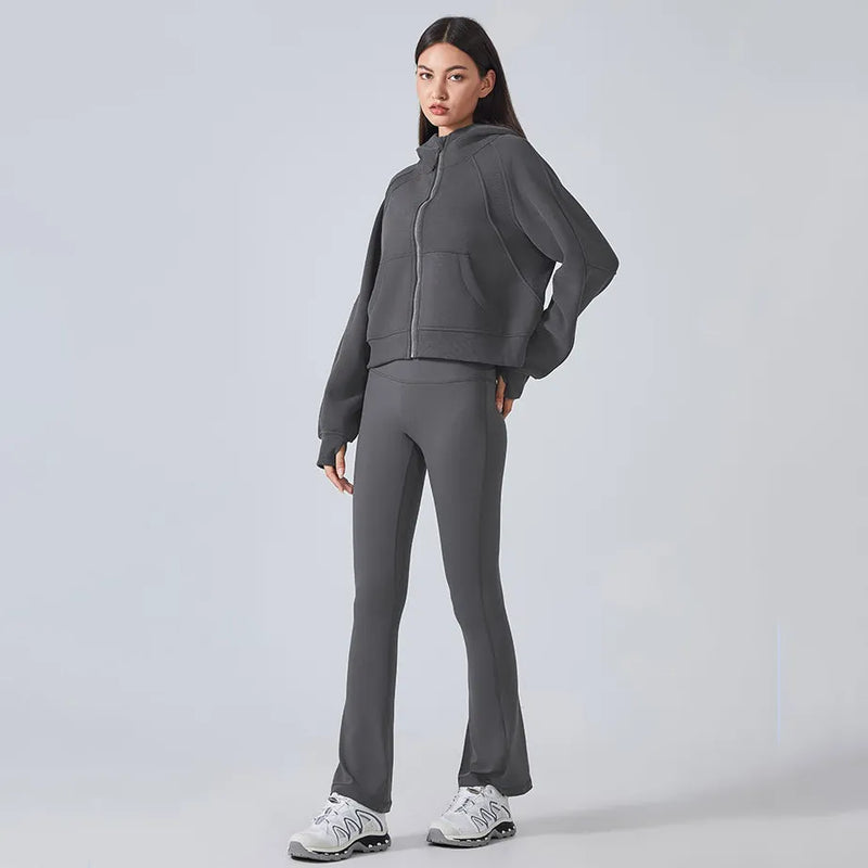 Hoodie femme cocooning oversize stretch — ease — photo 13