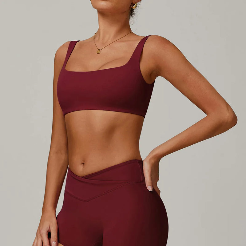 Ensemble yoga femme brassière dos nageur microfibre et legging confort 12h — CORE