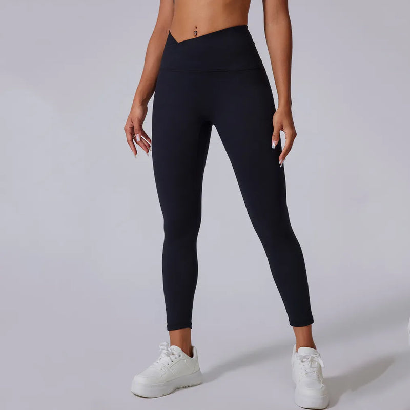 Ensemble training femme brassière dos nageur crop et legging côtelé taille haute — FLOW