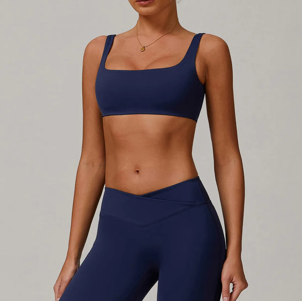 Ensemble yoga femme — brassière dos nageur microfibre, legging ou short au choix — CORE