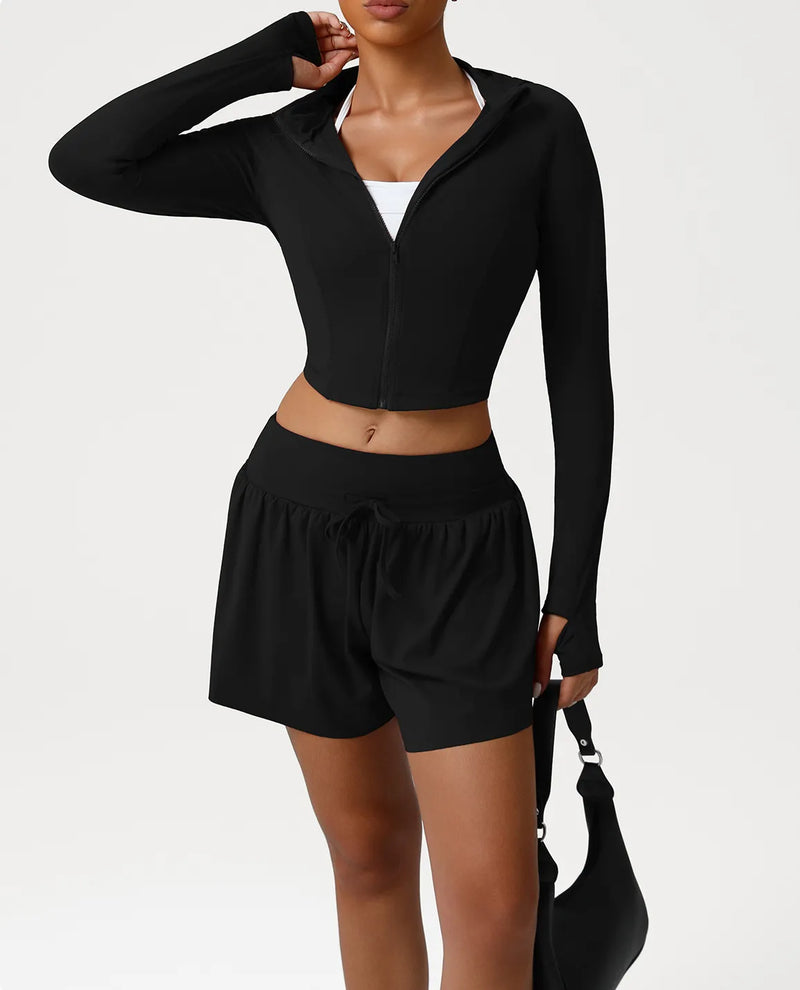 Short femme cycliste anti-friction couture plate — STRIDE — photo 12