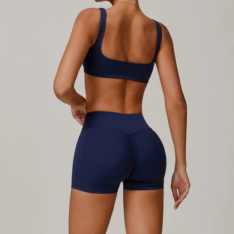 Ensemble yoga femme brassière dos nageur microfibre et legging confort 12h — CORE