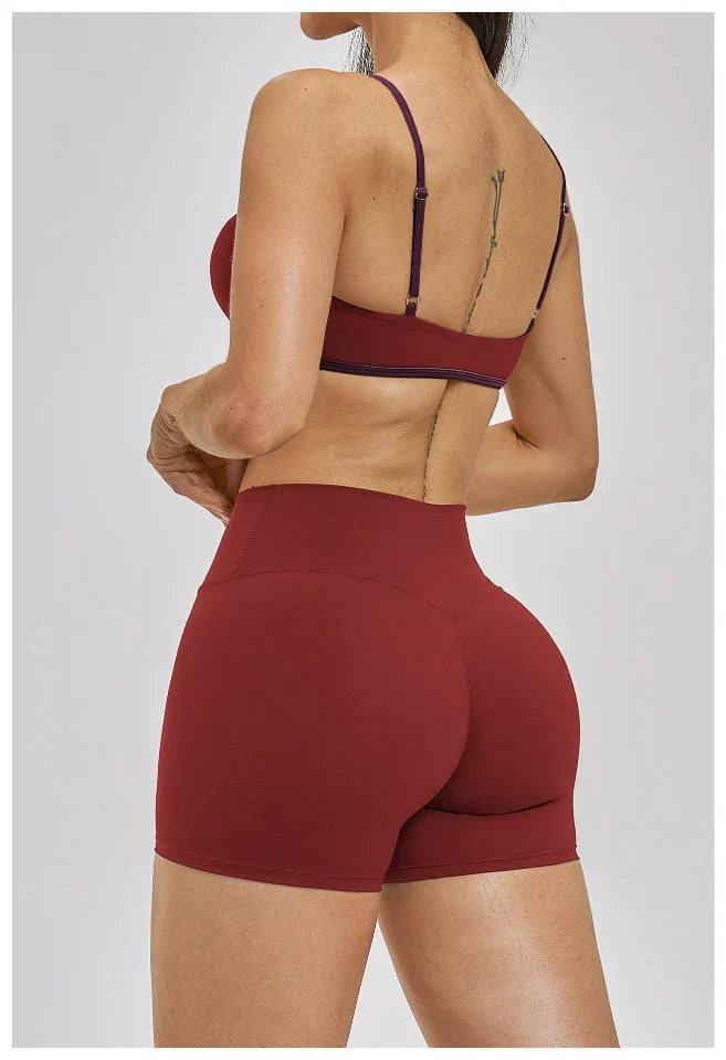 Ensemble training femme brassière dos croisé et legging taille haute — FLOW
