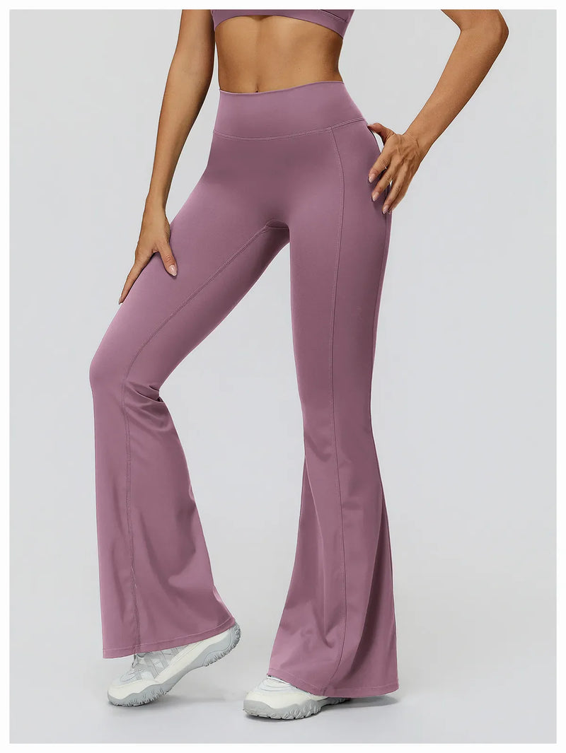 Pantalon évasé femme sport taille haute séchage rapide — CORE — photo 8