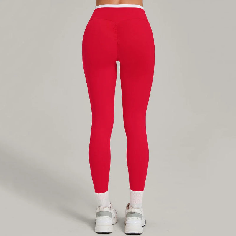 Legging femme yoga ceinture large couture plate — FLOW — photo 7