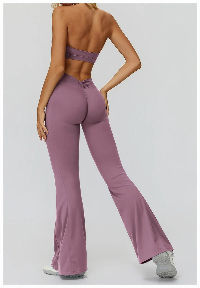 Pantalon évasé femme sport taille haute séchage rapide — CORE — photo 9