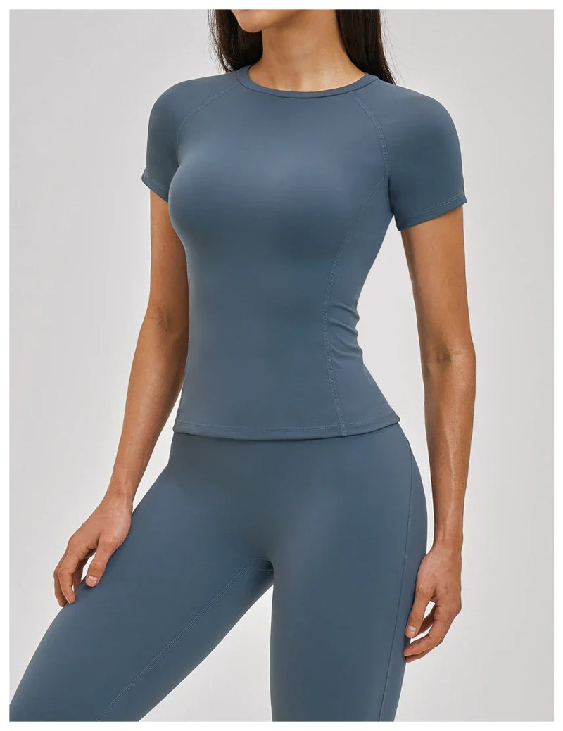 T-shirt femme yoga séchage rapide respirant — FLOW — photo 9