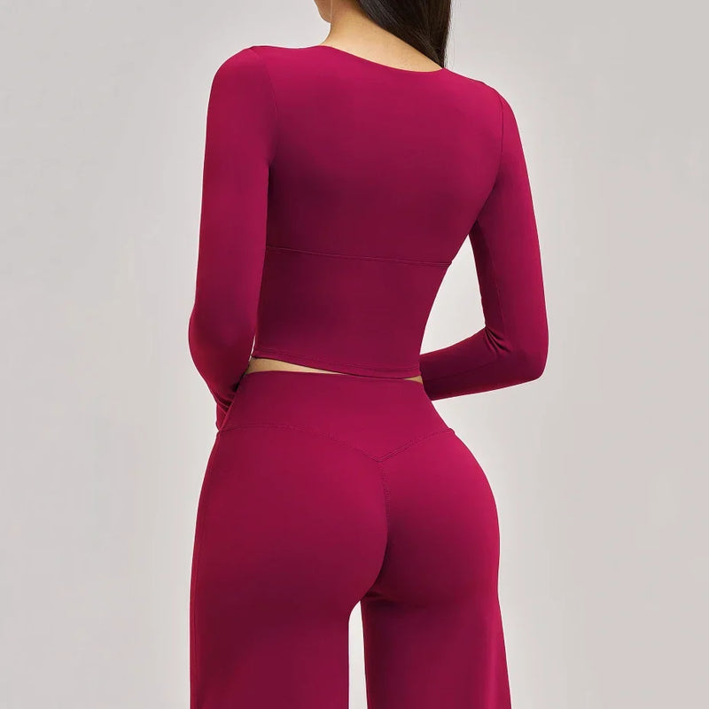 Ensemble training femme brassière dos nageur anti-friction et legging yoga respirant quotidi — FLOW