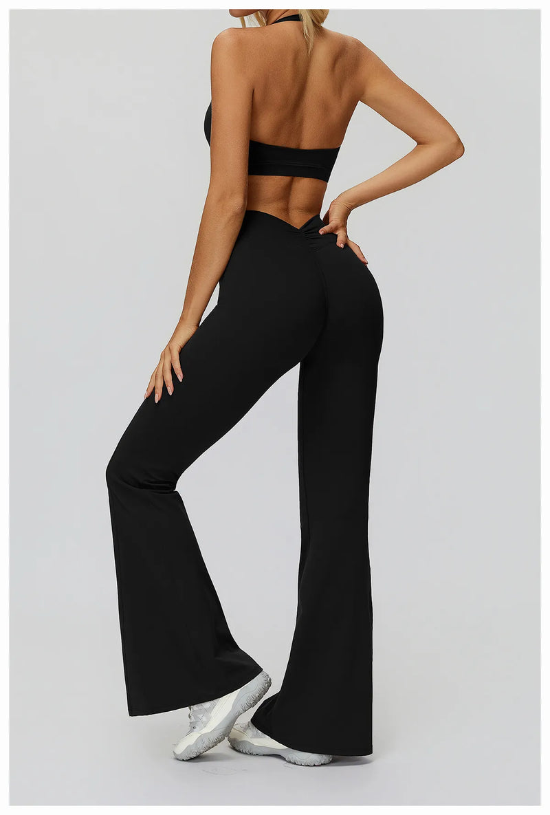Pantalon évasé femme sport taille haute séchage rapide — CORE — photo 13