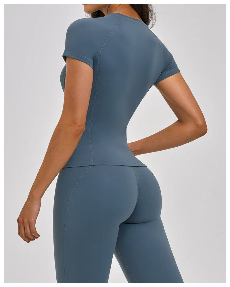 T-shirt femme yoga séchage rapide respirant — FLOW — photo 10
