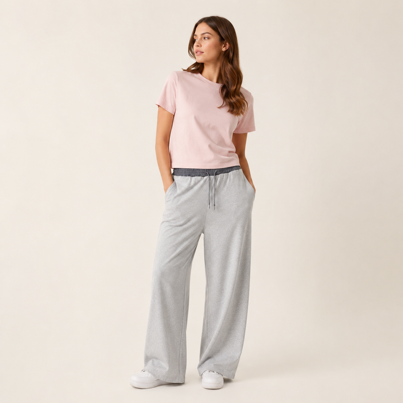 Jogging femme cocooning ceinture large oversize — EASE — photo 7