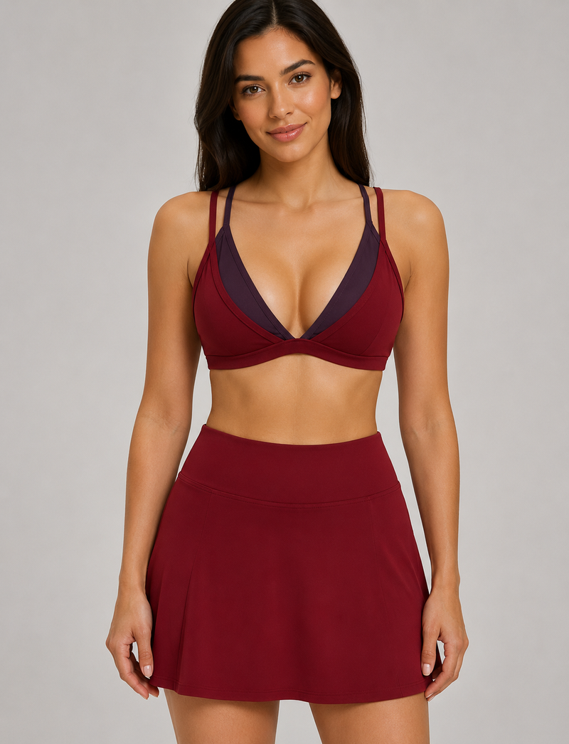 Brassière femme maintien fort dos nageur bonnets fixes séchage rapide — flow